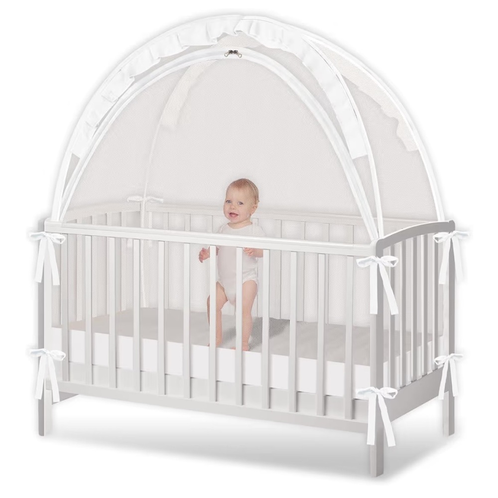 White Baby Crib with Canopy